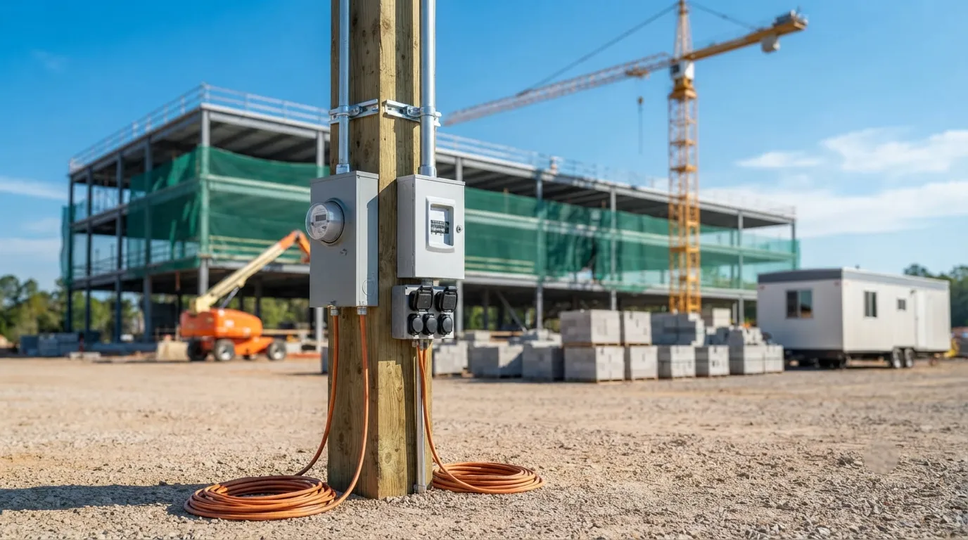 Temporary Power Pole in Vista, CA